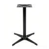 Commercial Compact Laminate HPL Dining Table with Black Aluminum 4-Star Base for Restaurant & Cafe