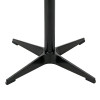 Commercial Compact Laminate HPL Dining Table with Black Aluminum 4-Star Base for Restaurant & Cafe
