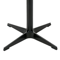 Commercial Compact Laminate HPL Dining Table with Black Aluminum 4-Star Base for Restaurant & Cafe