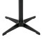 Commercial Compact Laminate HPL Dining Table with Black Aluminum 4-Star Base for Restaurant & Cafe