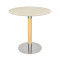 Round Sintered Stone Dining Table with Stainless Steel &  Wood Grain Metal Base For Cafe & Restaurant