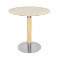 Heavy duty commercial round table | Stainless Steel Dining Table with Slate Top