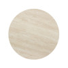 Round Sintered Stone Dining Table with Stainless Steel & Wood Grain Metal Base For Cafe & Restaurant