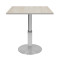 Stainless Steel Pedestal Base Melamine Laminate Top Square Commercial Dining Table for Restaurant Hotel Wholesale