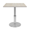 Stainless Steel Pedestal Base Melamine Laminate Top Square Commercial Dining Table for Restaurant Hotel Wholesale