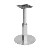 Stainless Steel Pedestal Base Melamine Laminate Top Square Commercial Dining Table for Restaurant Hotel Wholesale
