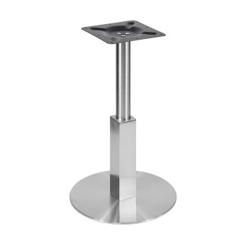 Stainless Steel Pedestal Base Melamine Laminate Top Square Commercial Dining Table for Restaurant Hotel Wholesale