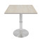 Stainless Steel Pedestal Base Melamine Laminate Top Square Commercial Dining Table for Restaurant Hotel Wholesale