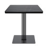 Black Metal Base with Sintered Stone Top Square Commercial Dining Table for Restaurant Cafe Wholesale