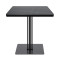 Black Metal Base with Sintered Stone Top Square Commercial Dining Table for Restaurant Cafe Wholesale