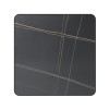 Black Metal Base with Sintered Stone Top Square Commercial Dining Table for Restaurant Cafe Wholesale