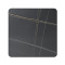 Black Metal Base with Sintered Stone Top Square Commercial Dining Table for Restaurant Cafe Wholesale