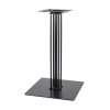 Black Metal Base with Sintered Stone Top Square Commercial Dining Table for Restaurant Cafe Wholesale