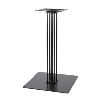 Black Metal Base with Sintered Stone Top Square Commercial Dining Table for Restaurant Cafe Wholesale