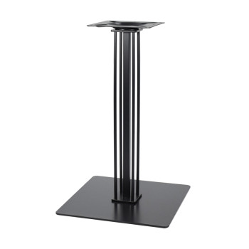 Black Metal Base with Sintered Stone Top Square Commercial Dining Table for Restaurant Cafe Wholesale