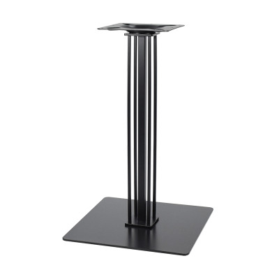 Black Metal Base with Sintered Stone Top Square Commercial Dining Table for Restaurant Cafe Wholesale