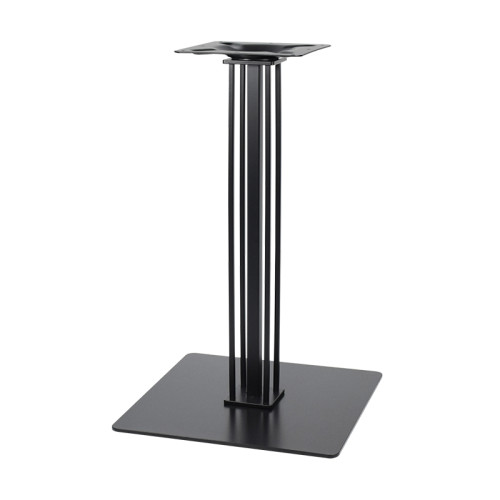 Black Metal Base with Sintered Stone Top Square Commercial Dining Table for Restaurant Cafe Wholesale