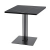 Black Metal Base with Sintered Stone Top Square Commercial Dining Table for Restaurant Cafe Wholesale