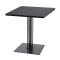 Black Metal Base with Sintered Stone Top Square Commercial Dining Table for Restaurant Cafe Wholesale