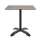 4 Prong Black Aluminum Table Base with Compact Laminate Top Commercial Dining Table for Cafe Restaurant Wholesale