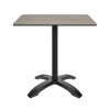 4 Prong Black Aluminum Table Base with Compact Laminate Top Commercial Dining Table for Cafe Restaurant Wholesale