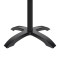 4 Prong Black Aluminum Table Base with Compact Laminate Top Commercial Dining Table for Cafe Restaurant Wholesale