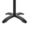 4 Prong Black Aluminum Table Base with Compact Laminate Top Commercial Dining Table for Cafe Restaurant Wholesale