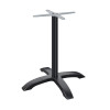 4 Prong Black Aluminum Table Base with Compact Laminate Top Commercial Dining Table for Cafe Restaurant Wholesale