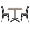 4 Prong Black Aluminum Table Base with Compact Laminate Top Commercial Dining Table for Cafe Restaurant Wholesale