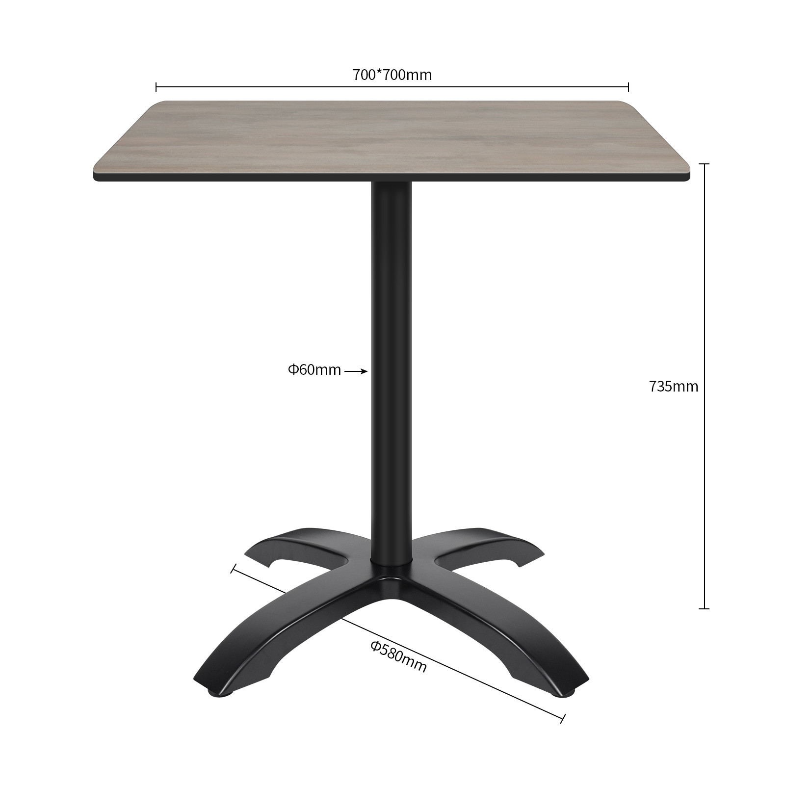 Stainless Steel Table Leg Dimensions