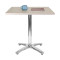 304 Stainless Steel 4-Prong Base with Marble Effect Melamine Top Commercial Dining Table for Restaurant Wholesale