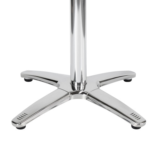 304 Stainless Steel 4-Prong Base with Marble Effect Melamine Top Commercial Dining Table for Restaurant Wholesale