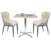 304 Stainless Steel 4-Prong Base with Marble Effect Melamine Top Commercial Dining Table for Restaurant Wholesale