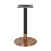 Round Sintered Stone Dining Table with Stainless Steel & Wood Grain Metal Base For Cafe & Restaurant