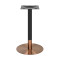 Round Sintered Stone Dining Table with Stainless Steel & Wood Grain Metal Base For Cafe & Restaurant