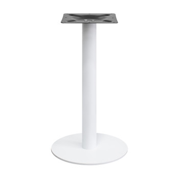 Round Terrazzo Dining Table with Gold Stainless Steel Rim & White Metal Base for Cafe & Restaurant