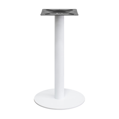 Round Terrazzo Dining Table with Gold Stainless Steel Rim & White Metal Base for Cafe & Restaurant