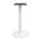 Round Terrazzo Dining Table with Gold Stainless Steel Rim & White Metal Base for Cafe & Restaurant