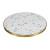 Round Iron Base Dining Table with Slate Top | wholesale Heavy duty commercial dining table
