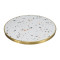 Round Iron Base Dining Table with Slate Top | wholesale Heavy duty commercial dining table