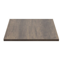 Square commercial restaurant table | Stamped iron dining table with particle board top