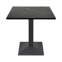 Stamped iron dining table with Particleboard top | Wholesale commercial dining tables