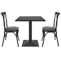 Stamped iron dining table with Particleboard top | Wholesale commercial dining tables