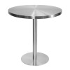 Round Brushed Stainless Steel Table Top | Commercial Metal Table Top