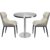 Round Brushed Stainless Steel Table Top | Commercial Metal Table Top