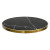 Round Black Marble-Effect Porcelain Table Top | Wholesale Table Top For Restaurant