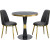 Round Black Marble-Effect Porcelain Table Top | Wholesale Table Top For Restaurant