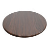 Round Wood-Grain High Pressure Laminate Table Top | Commercial Grade for Restaurant & Cafe