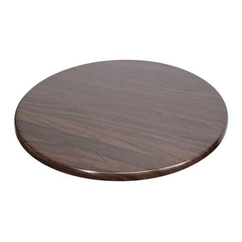 Round Wood-Grain High Pressure Laminate Table Top | Commercial Grade for Restaurant & Cafe