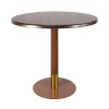 Round Wood-Grain High Pressure Laminate Table Top | Commercial Grade for Restaurant & Cafe